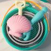Kids Collapsible Beach Bucket Set with Sand Toys Portable Sand Digging Bucket Shovel Beach Sand Play Tool for Outdoor Play