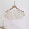 Hollow Crochet Lace Detachable Collar Shawl O-Neck Doll False Collar Shirt Women Hollow Crochet Lace Detachable Collar
