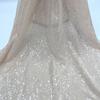 Tessuto di Pizzo Ricamato Full Paillettes Lucide Multicolore Materiale da Cucito Fai da Te per Abito da Sposa Tessuto Decorativo per Abbigliamento
