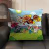 Cartoon AAnpanman Cute Cushion Cover Natural Linen Organic Fabric DoubleSided Printing Sofa Home Decor Gift Pillow Case