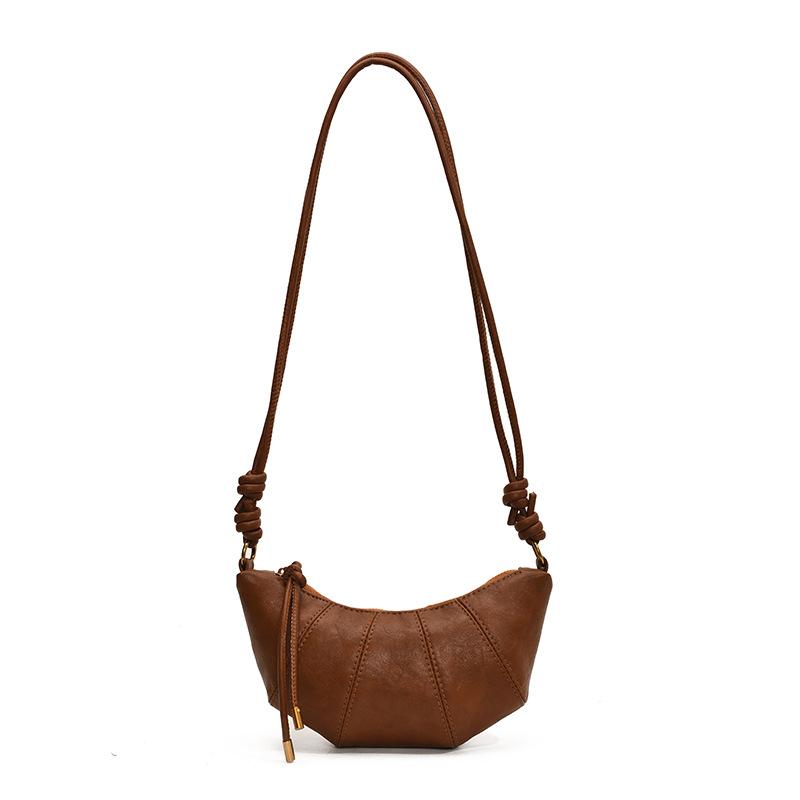 Einfache französische Croissant-Tasche Modisches und Nischen-Design Vielseitige und lässige Umhängetasche für Damen