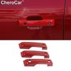 Exterior Side Door Handle Decor Cover Trim Accessories For Ford Bronco + Red