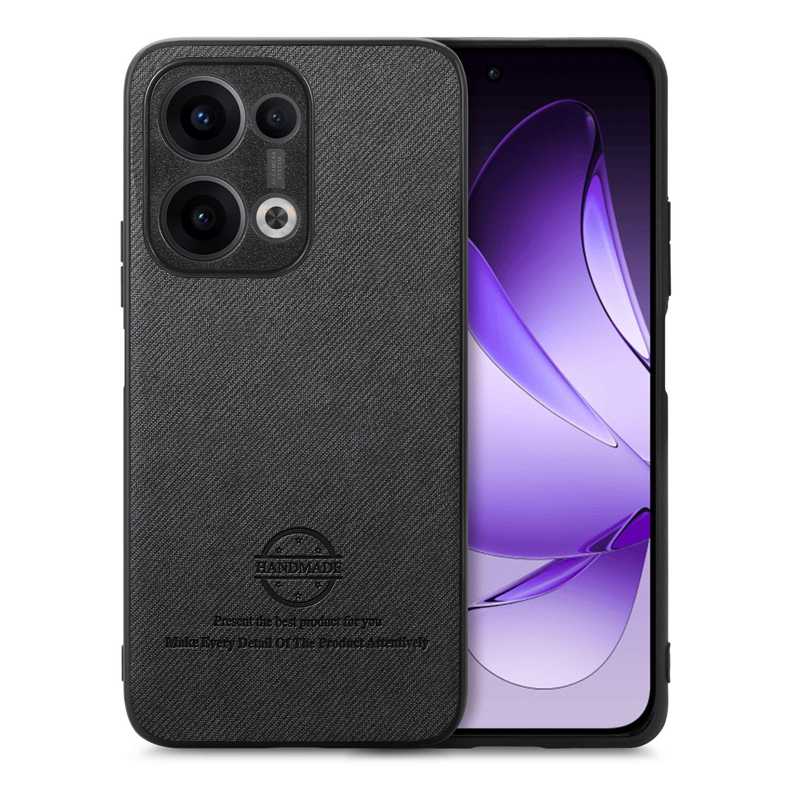 

Для Oppo Reno13 5G (Глобальний) Шкіряна задня кришка для телефону з текстурою тканини A