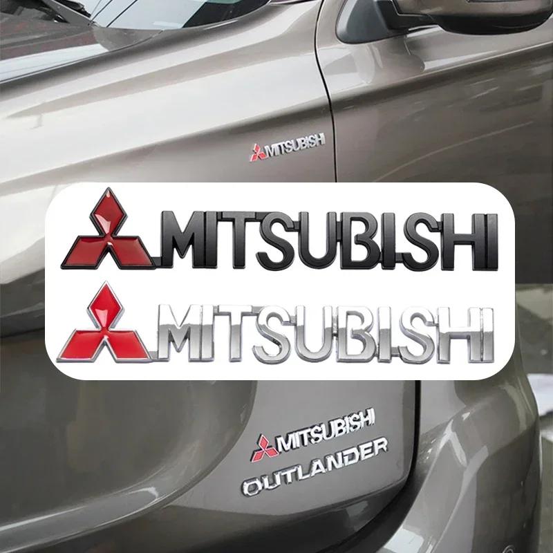 Cwxbfp1 Car 1Pcs 3D Metal Zinc Alloy Car Body Emblem Badge Exterior Decorative Creative Stickers For Mitsubishi Outlander Pajero Lancer