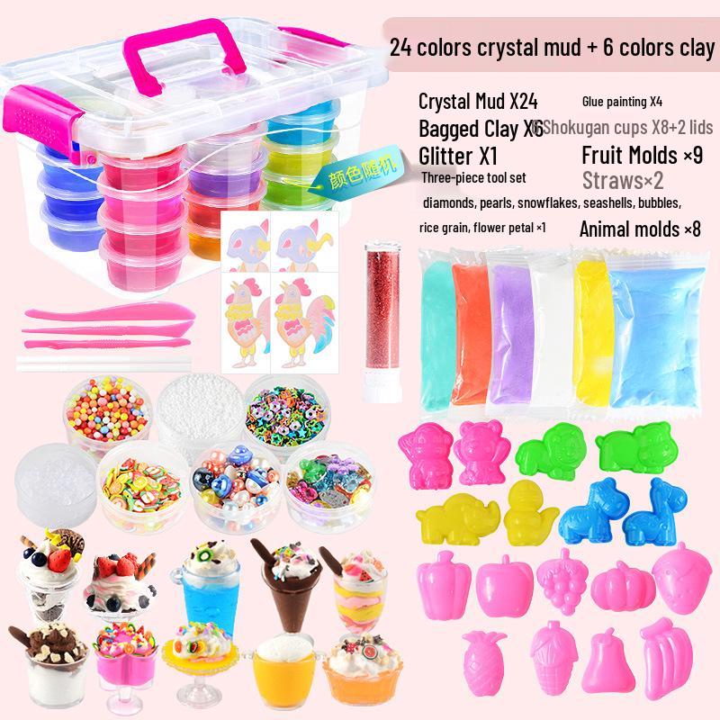 

Разноцветный кристальный слайм: Пенопластилин с эффектом Hug Milk и Bubble Putty от интернет-знаменитости