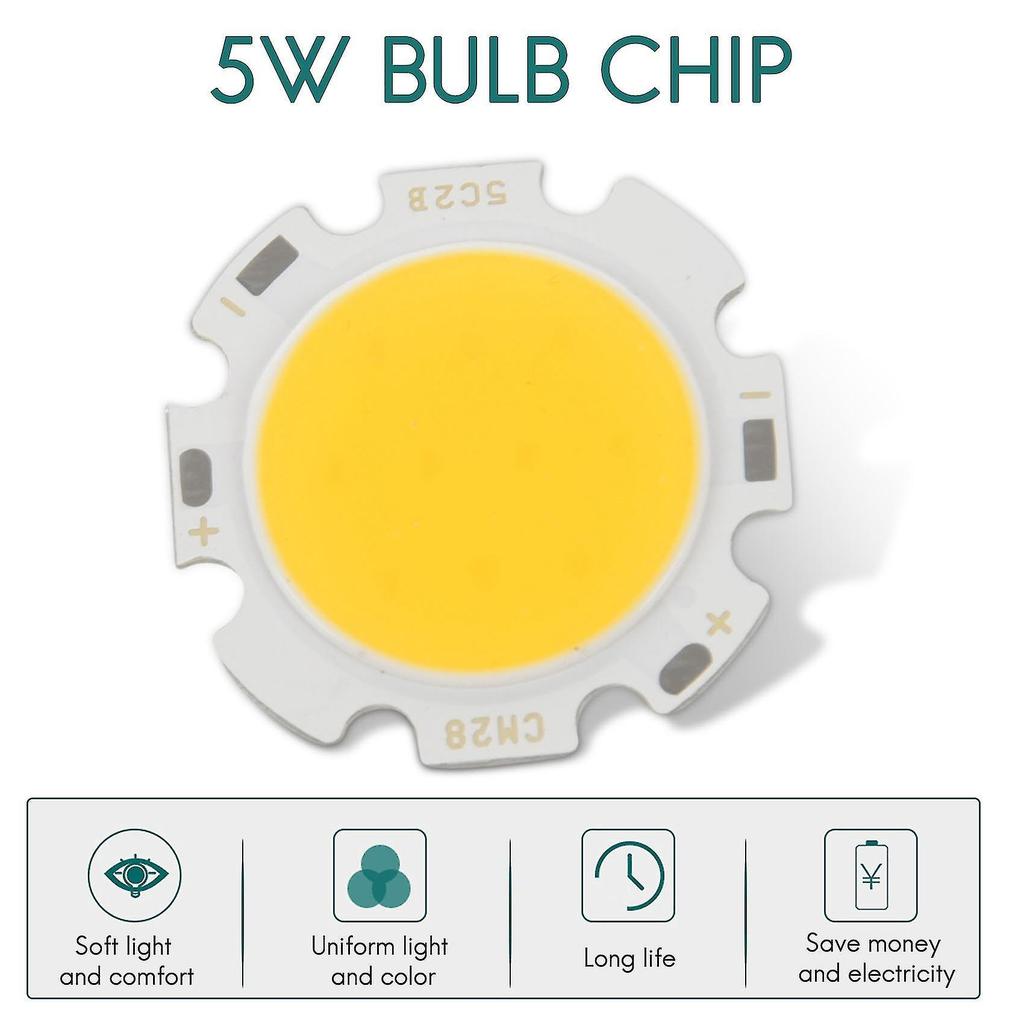 5w Chip Light Round Cob Super Led Light Led Lamp Warm White Dc15-17v-hao