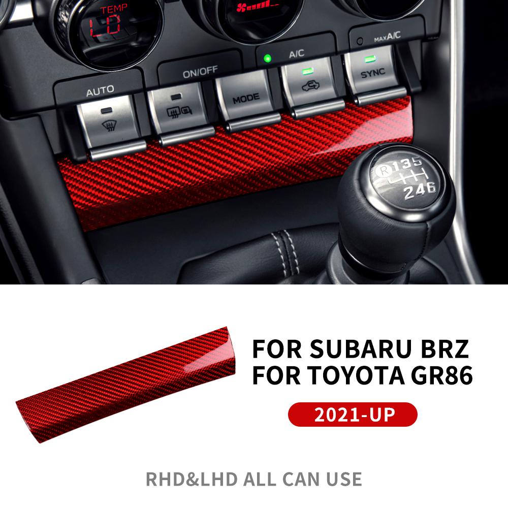 

Real Hard Carbon Fiber For Subaru BRZ Toyota GR86 2025 2025 2025 2025 Car Air Conditioner Button RHD LHD Interior Accessories красный