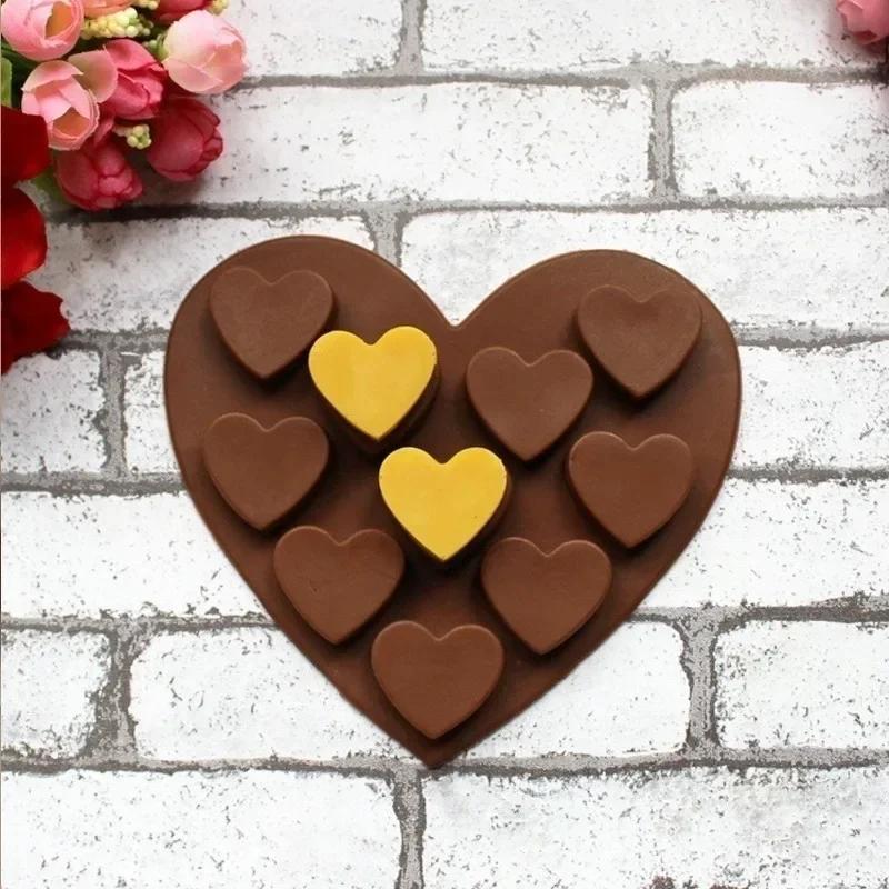 Love Heart Shaped Silicone Molds Fondant Cake Chocolate Mold Baking Tools