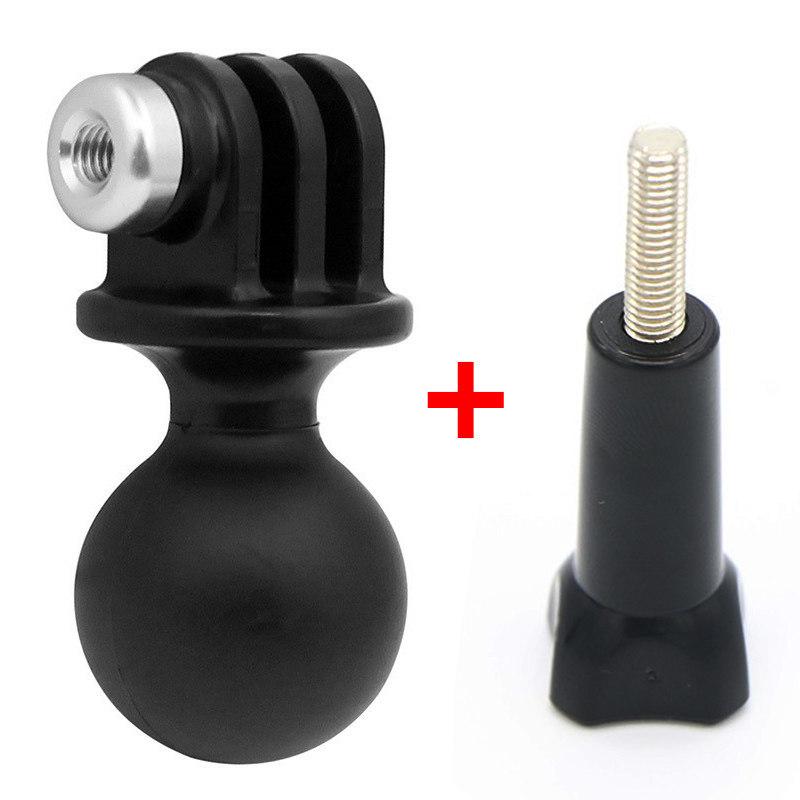 Motorcycle Action Camera Mount Adapter for GoPro/DJI - Spherical Connector Rod & Ball Head Base