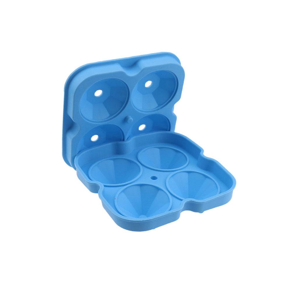 Silicone world 4-hole Silicone Ice Mold Silicone Diamond Ice Tray Ice Cream Maker Mould Fruit Cube Mold Ice Cube Tray Mold синий