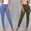 Women Pants Thin High Waist Solid Color Slim Fit Lady Pencil Trousers for Street Wear
