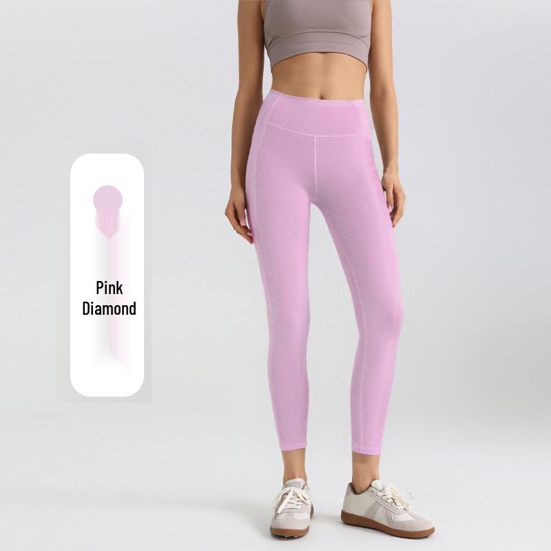 High-Waist Butt-Lift Yoga Pants with Side Pockets - Stretch Athletic Leggings for Women