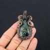 Star Galaxy Jasper Pendant, 999 Copper Wire Wrapped Gemstone Jewelry, Handmade Pendant, For Thanksgiving
