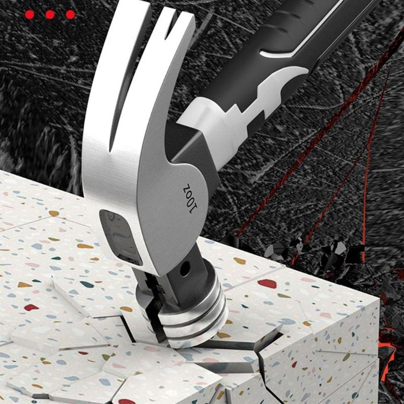 Nail Hammer Professional Ergonomic Short Handle Octagonal Hammer Multifunctional Auto Repair Nail Hammer for Car Repair