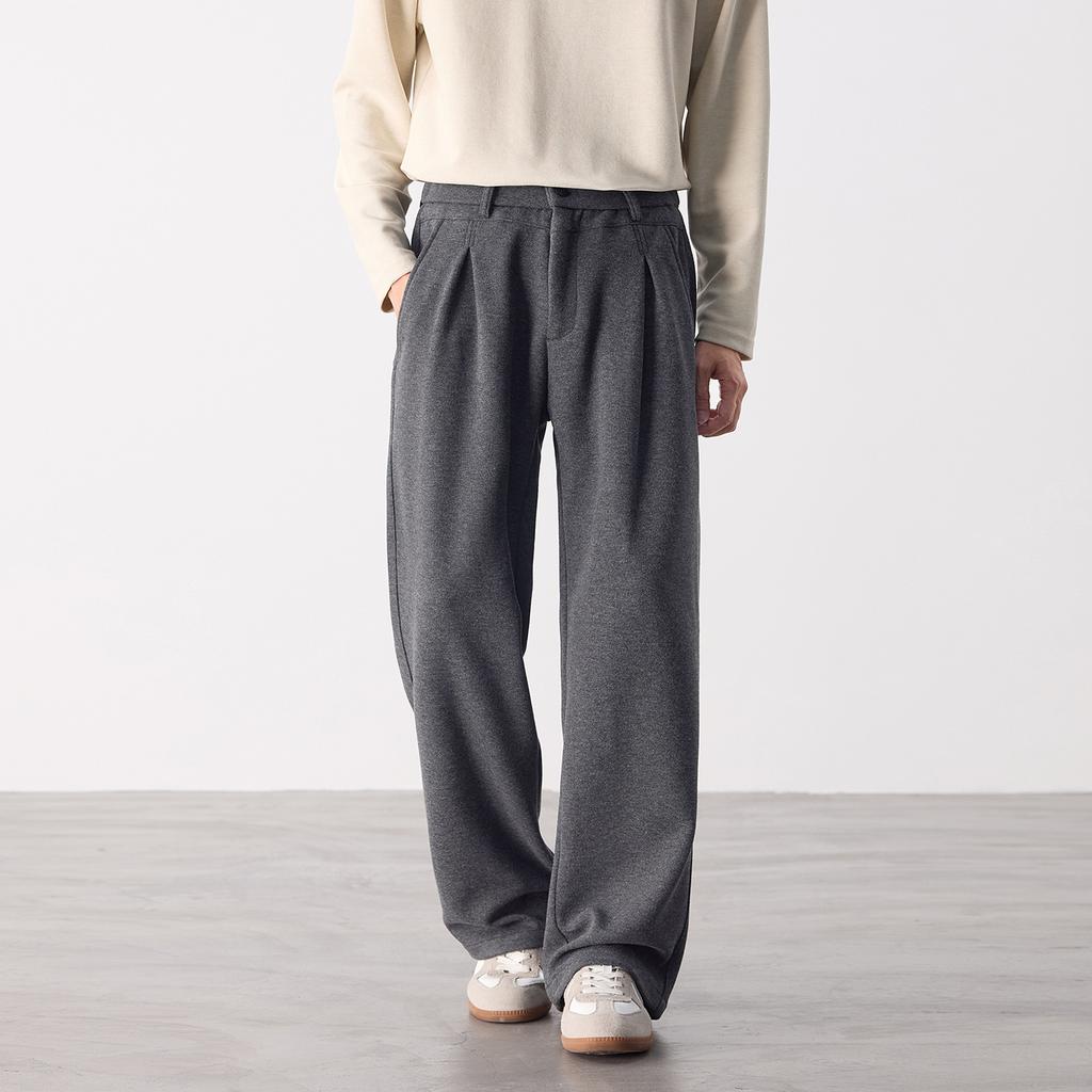 Casual trousers spring and autumn comfortable loose straight drape style trend versatile American drape wide leg pants