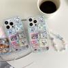 Kawaii Cartoon Animal Phone Case For iPhone 16 Pro 15 14 Pro Max Cover with Chain Strap Shockproof Cute Cases 15Pro 16 Max Funda