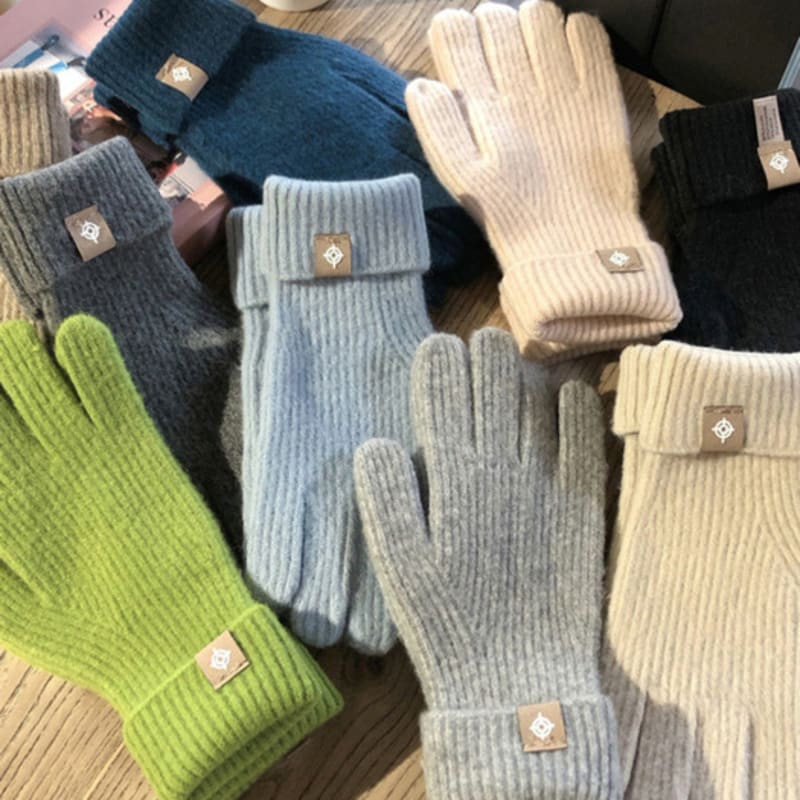 LALA Pure Wool Finger Knit Gloves