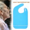 Adult Anti Oil Reusable Rain Proof Bib Apron Eating Bib Dining Aid Protector(Sky Blue 45x65cm )