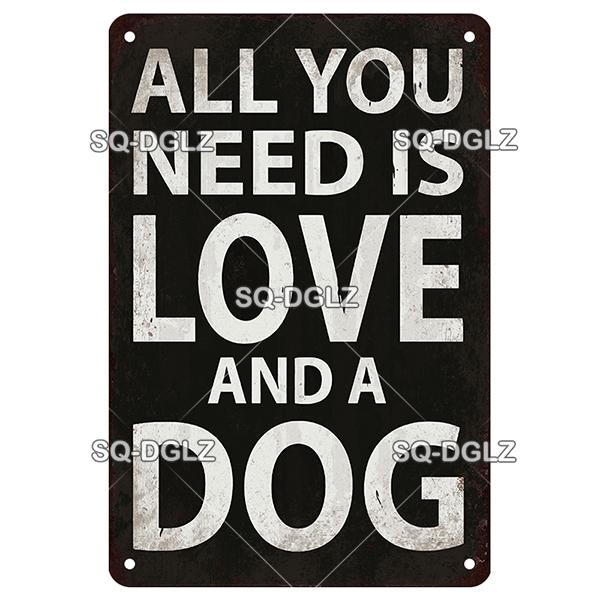 Warning Vintage Metal Sign Beware of Dog Tin Sign Shop Metal Plaque Decoration Plate Decor For Pub Bar Wall Decor Poster Gift