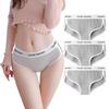 SIERJIAN Comfort Women's Underwear, Cotton, 3-Piece Set, Breathable, Stretchy, 24-Hour