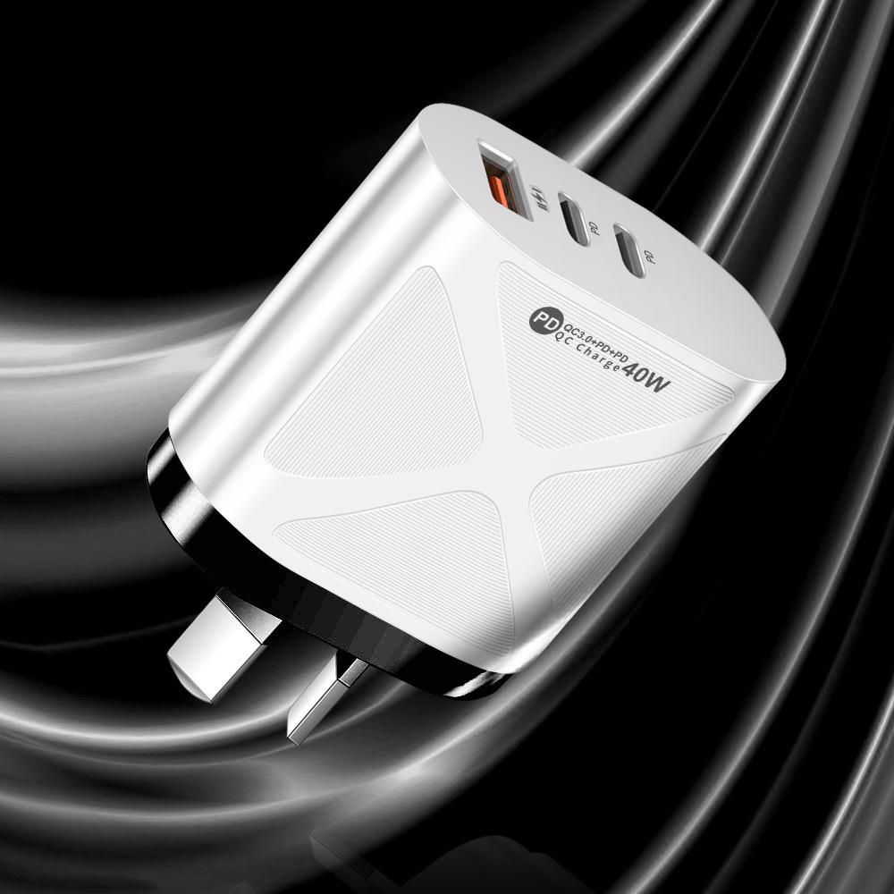 Universal Charger: 1U+2PD, Compatible with Australian, European, American, and British Power Standards