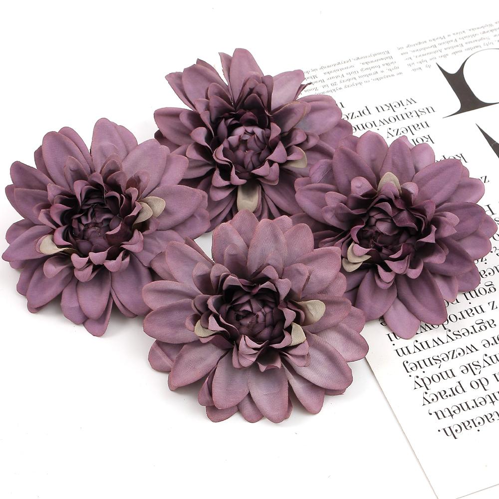 3/5Pcs Artificial Flowers Silk Rose Head Big Fake Flowers For Home Decor Wreath Accessories Bride Wedding Marriage Decoration