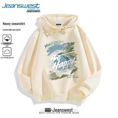 Jeanswest Unisex Kapuzensweatshirt mit Ölgemälde
