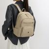 Solid Color Backpack Women's Multi-Layer Pocket Water-Repellent Nylon Backpack