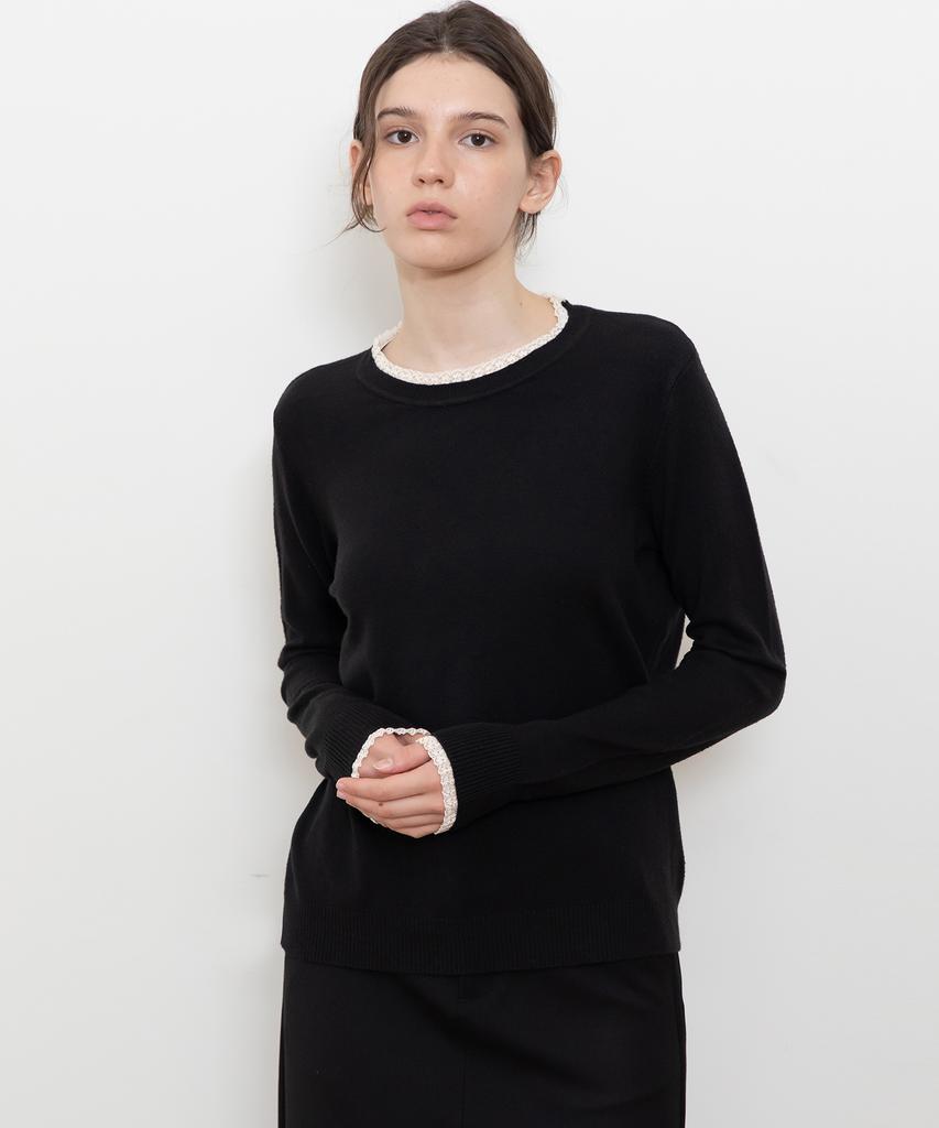 JMARKNEWYORK Lace Layered Knitwear_3Color