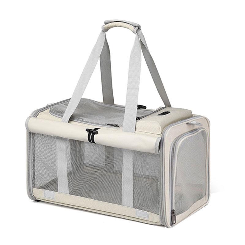 Strong Oxford Cat Carrier Handbag Large Capacity AirFlow Cat Transport Bag Foldable Portable Pet Carrying Bag Outside