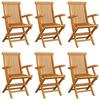 VidaXL Lot de 6 Chaises de Jardin avec Coussins, Sièges de Terrasse, Chaises de Salle à Manger, Meubles de Patio Extérieur, 3062556