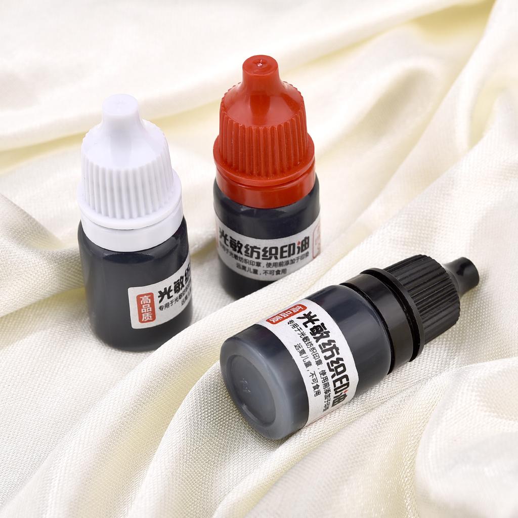 10 ml Blau-Rot-Schwarz-Tinte Textil-Kleidungstinte, Spezialtinte für Studenten, Kinder, Namensstempeldruck auf Kleidung, wasserfest, verblasst nicht