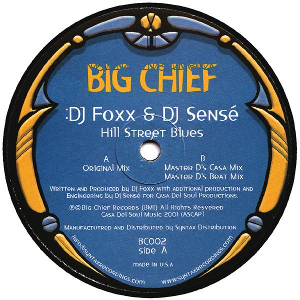

12inch Record DJ FOXX DJ SENSE Hill Street Blues BC002 BIG CHIEF 200 US Dance Electronica Used