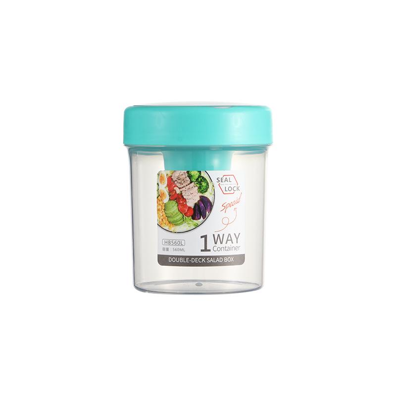 Portable Breakfast Salad Cup with Spoon and Fork Lid