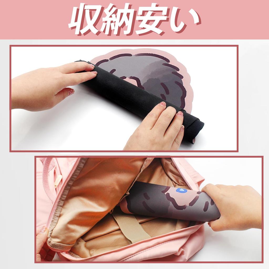 Benvo Mouse Pad Cute Cat Large Gaming Mouse Pad Special Shape Keyboard Pad Rubber Bottom Mouse Compatible Washable Surface Comfortable Operation