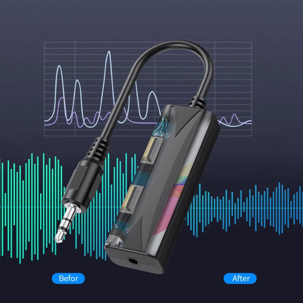 3.5mm Aux Audio Noise Filter Ground Loop Noise Isolator Eliminate Plug and Play for Car Audio Home Stereo System Accessories