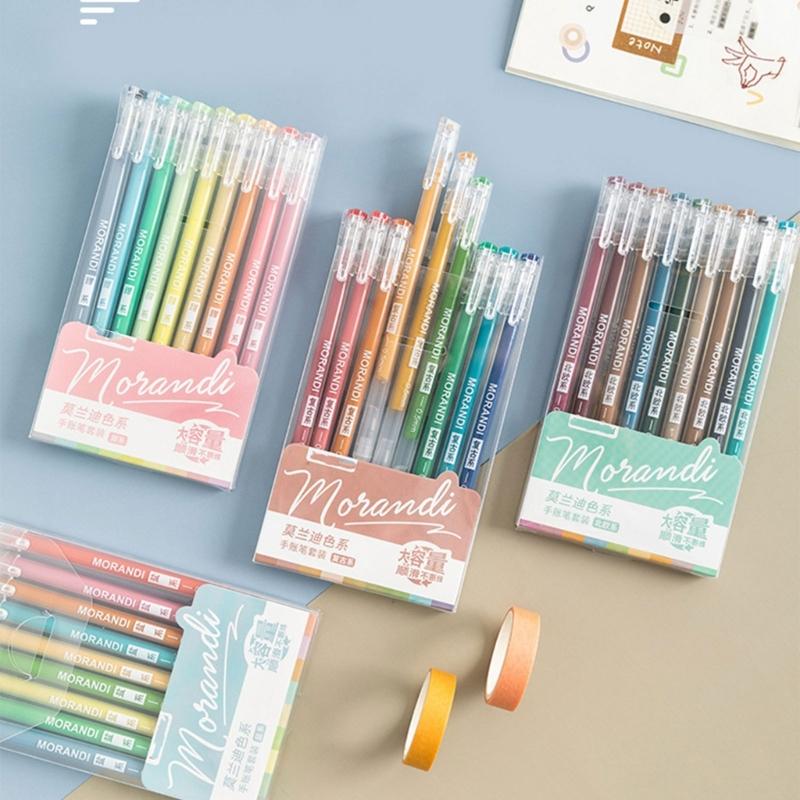Fluorescent Color Gel Pen 0.6MM Tip Acrylic Gel Inks Pen Quick Dry for Note Taking Journaling Color Coding Highlighting