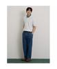 Binpolmen Cotton Silk Collared Neck Knit Light Gray