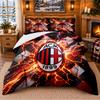 Printed 3Pcs Bedding Set AC Milan Pattern Bed Sheet Pillowcase For Bedroom Decor