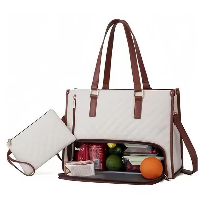 Ladies' Insulated Crossbody Lunch Tote & Computer Bag