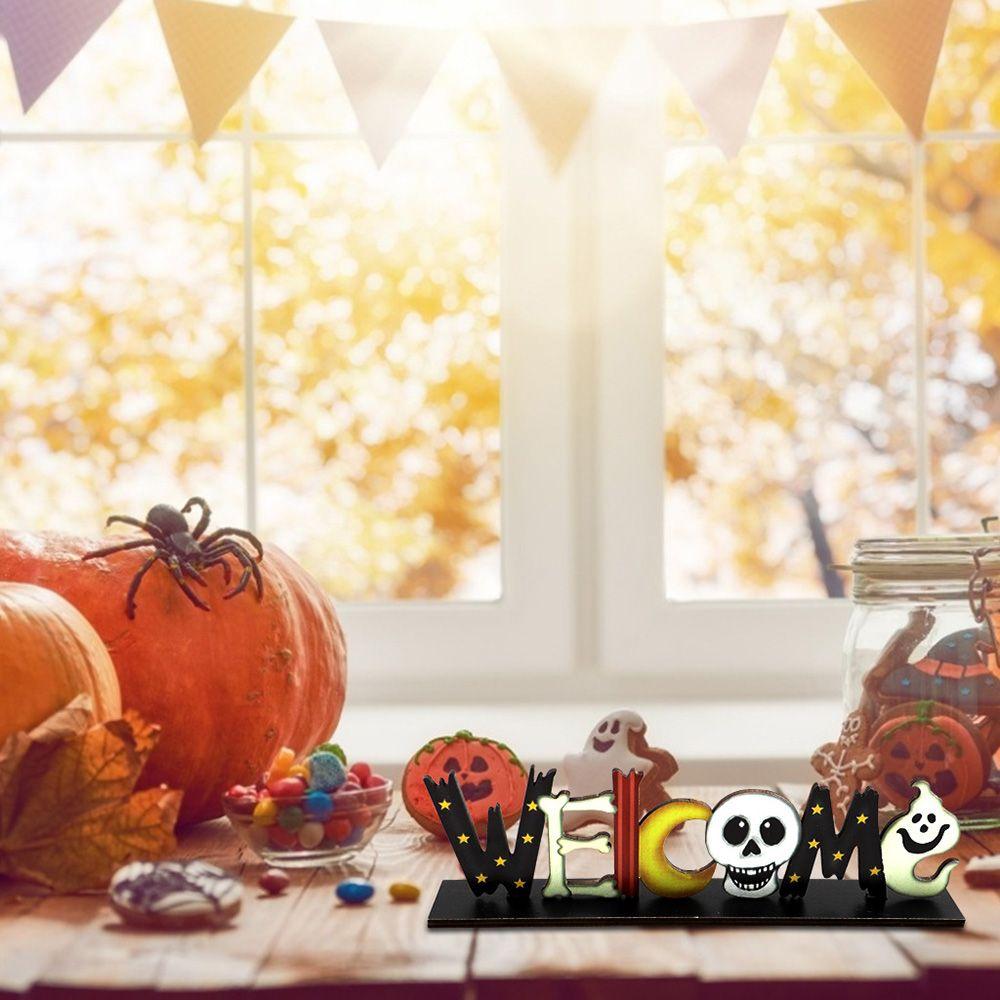 Party Table Decor Pendant Sign Backdrop Table Decoration Halloween Decoration Letters Ornaments