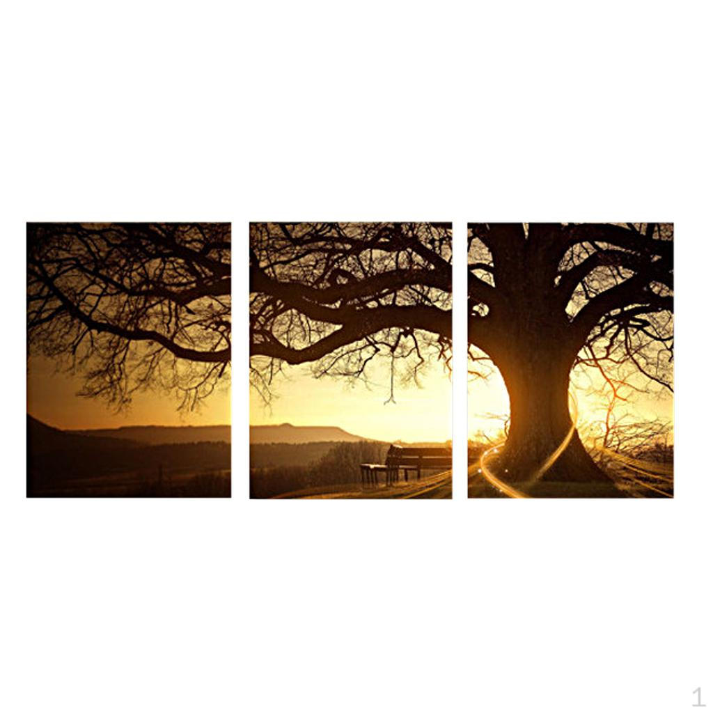 3pcs Join-Together TREE Oil Canvas Painting Picture Decor Large