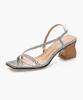Recur Ecur Anello Artistic Wooden Heel Strap Sandals Ivory 1210