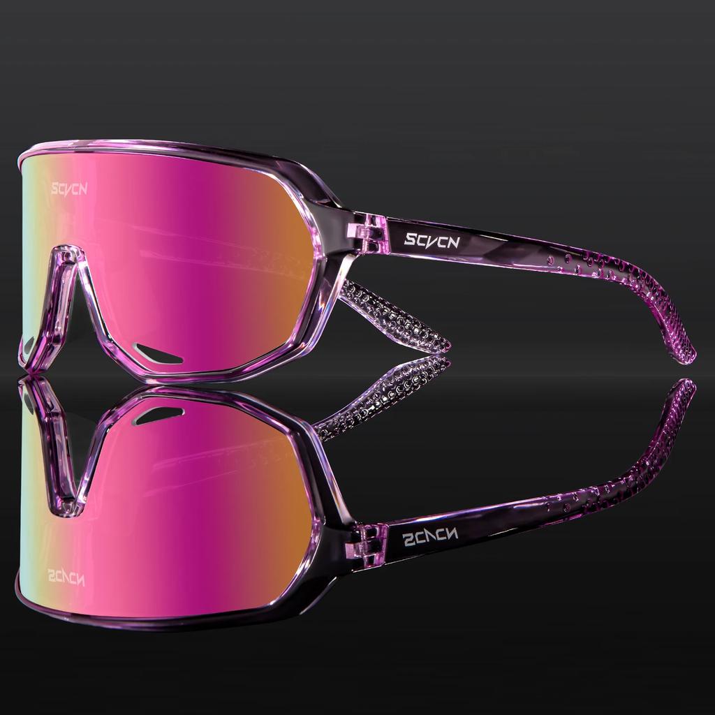 Scvcn Fashion Sunglasses for Men Sun Mountain Bike Road Bicycle Eyewear Goggles Sports UV400 MTB Photochromic Cycling Glasses