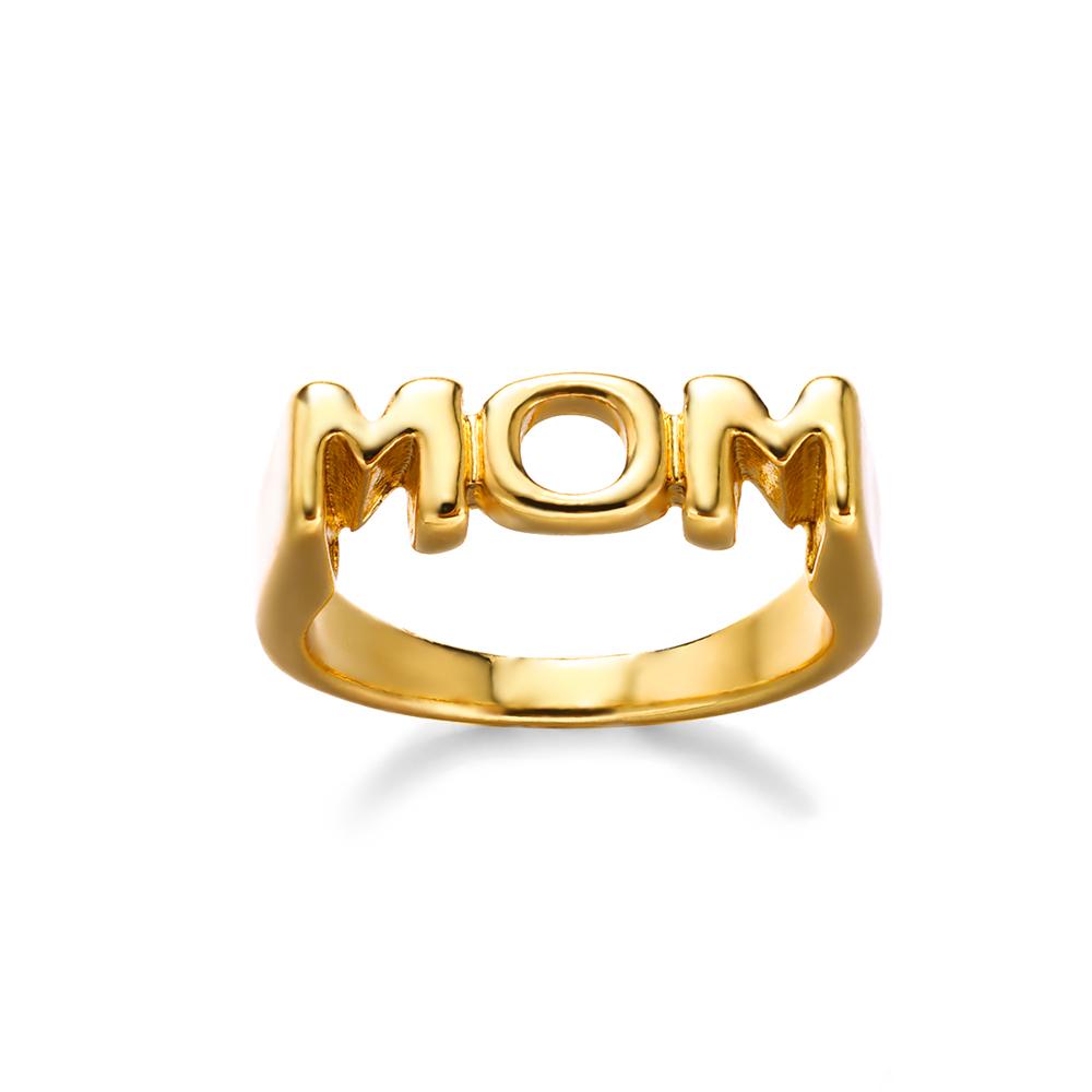 

Gold Color Broad Rings For Women Men Mom Dad Letter Broad Surface Ring Simple Style Fashion Jewelry Accessories Gift Anillos 8