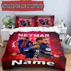 3'lü Nevresim Takımı (1*Nevresim Kılıfı + 2*Yastık Kılıfı, Çekirdeksiz), Özel İsimli Neymar Jr Desenli Nevresim Takımı, Ev Yatak Odası Dekorasyonu Hediye
