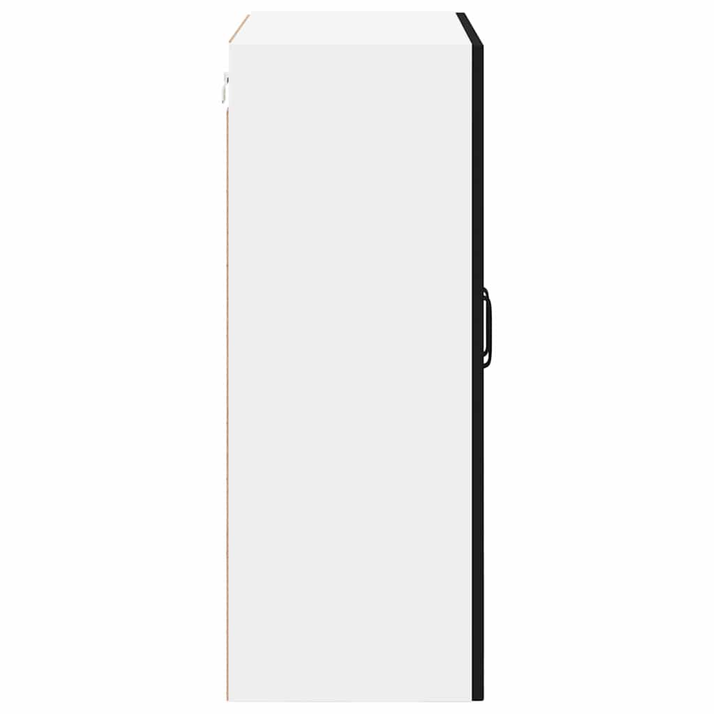 Wall Mounted Glass Cabinet LUCCA Black 60 x 31 x 80 cm Particleboard