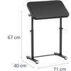 Armrest for tattoo with adjustable height, reclining 71 x 40 x 67109 cm