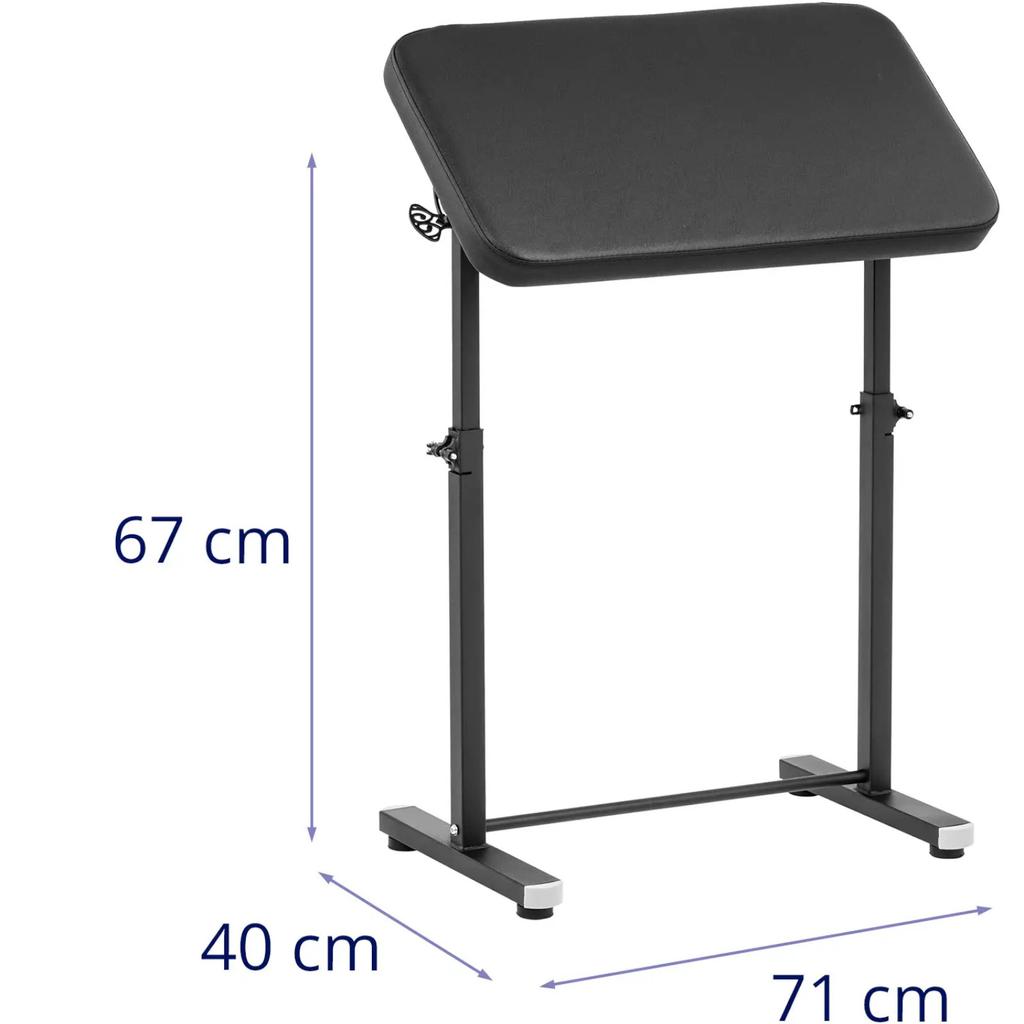 Armrest for tattoo with adjustable height, reclining 71 x 40 x 67109 cm