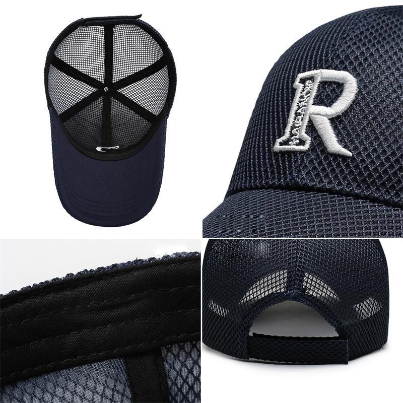 Letter Embroidered Breathable Baseball Cap Men's Summer Sunscreen Outdoor Cap